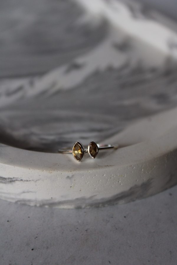 Anillo doble marquesa citrino