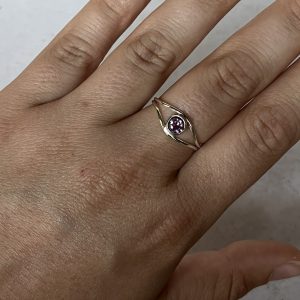 Anillo calado amatista